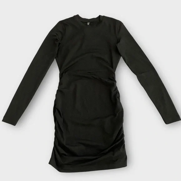 Vuori Women Long Sleeve Halo Essential Dress Size XS DreamKnit Black Heather NWT - Picture 1 of 9